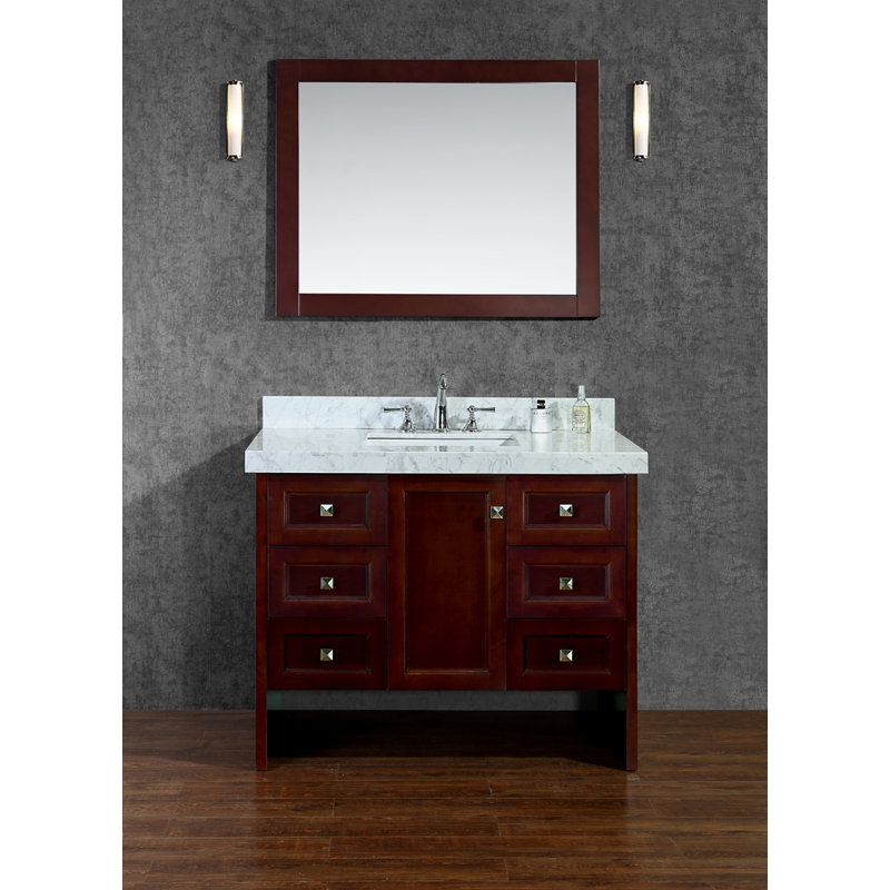 Ariel Bath Beckonridge 42" Single Bathroom Vanity Set with Mirror Wayfair